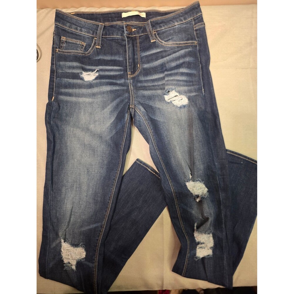 Daytrip Skinny Distressed Blue Jeans 28R